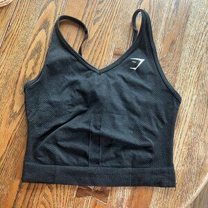 Gymshark Vital Seamless Midi Tank Top Black Size Small